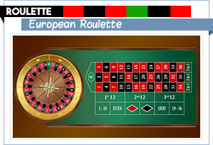 roulette european table
