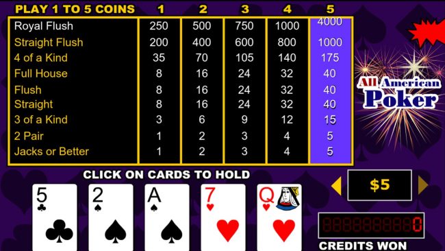 md live casino video poker payout changes